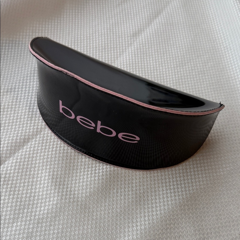 Bebe Black with Pink Trim Soft Eye Glasses Case